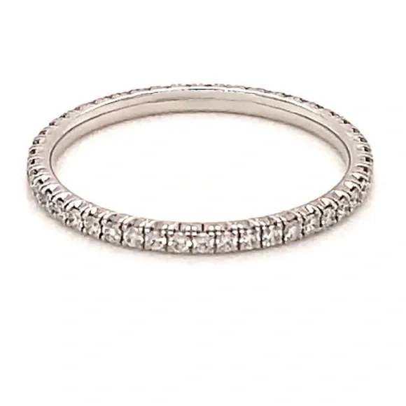 Étincelle de Cartier Eternity Diamond Wedding Band 0.50 ct. 18K W Gold SZ 5.75 - Picture 5 of 11